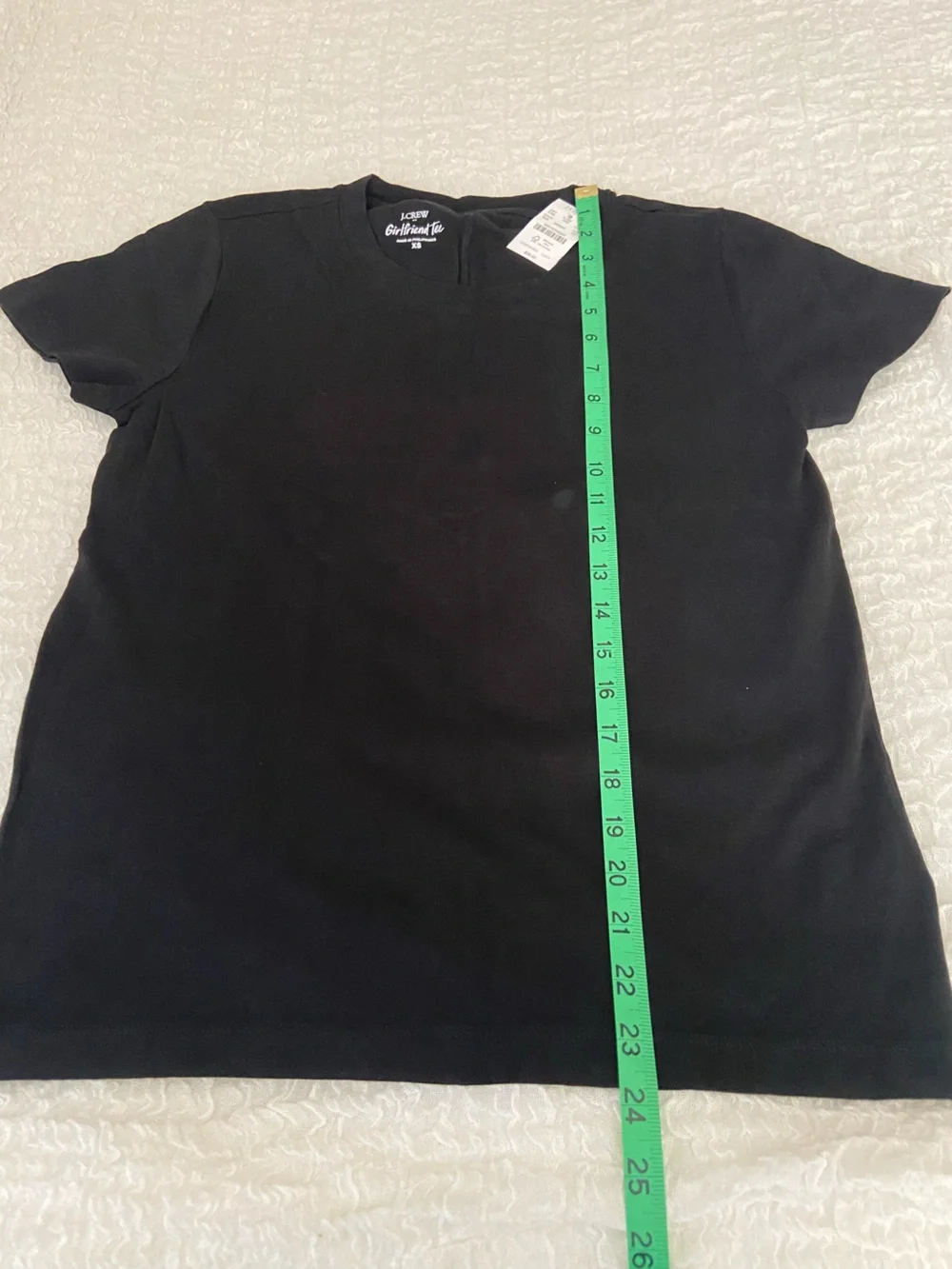 NWT J CREW BLACK GIRLFRIEND TEE SIZE XS